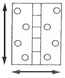 butt hinge measure